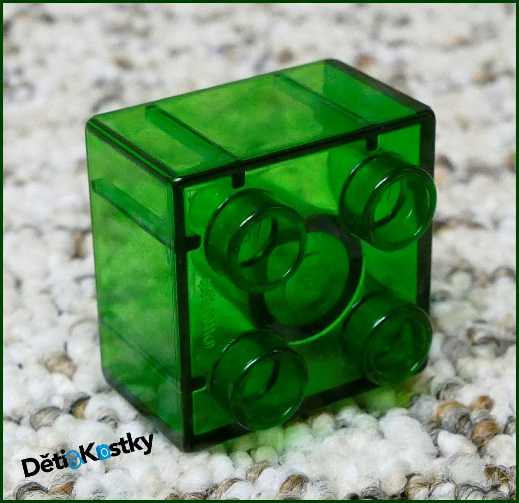 Lego® Duplo® Kostka 2x2 Průhledná Zelená
