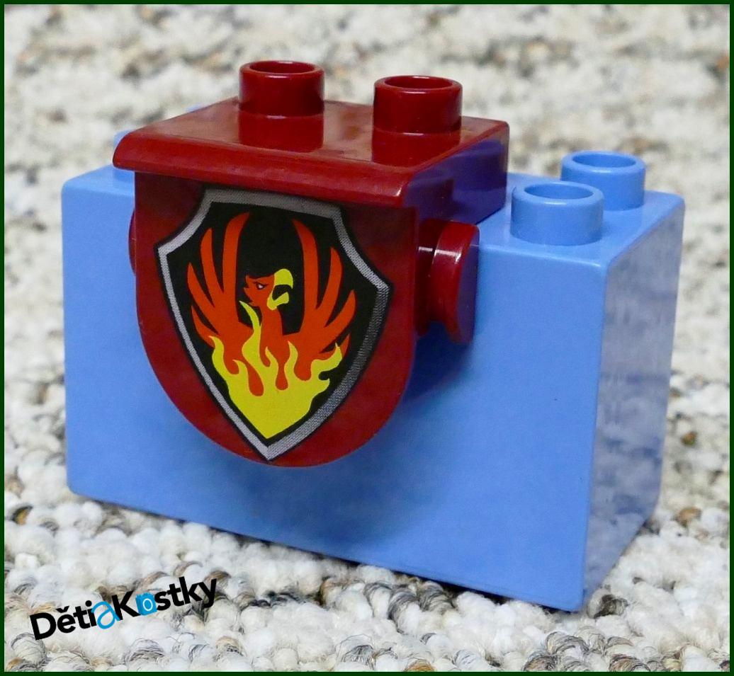 Lego® Duplo® Připínací Kostka (Erb) Vínová - Orel