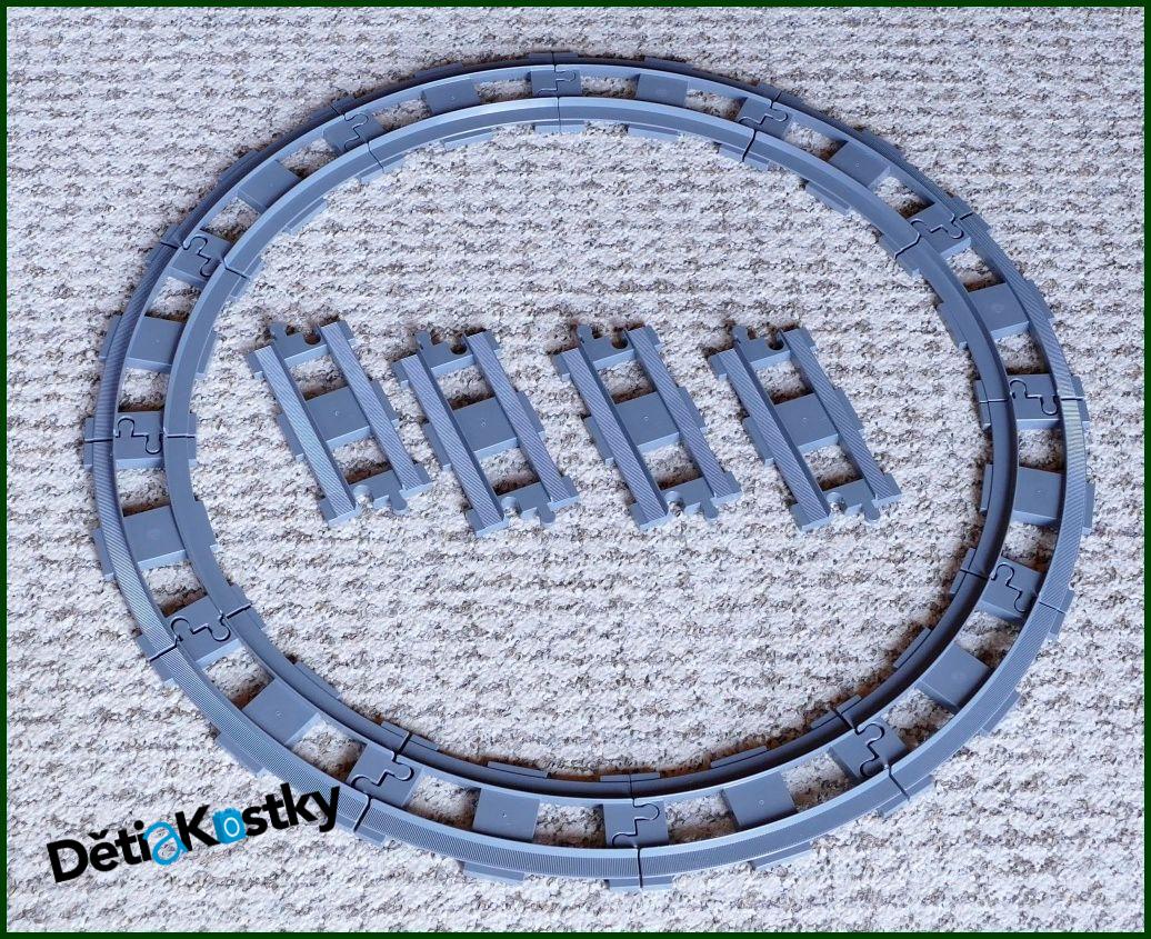 Lego® Duplo® Sestava Kolejí/Ovál (Novější Tmavě Šedá)