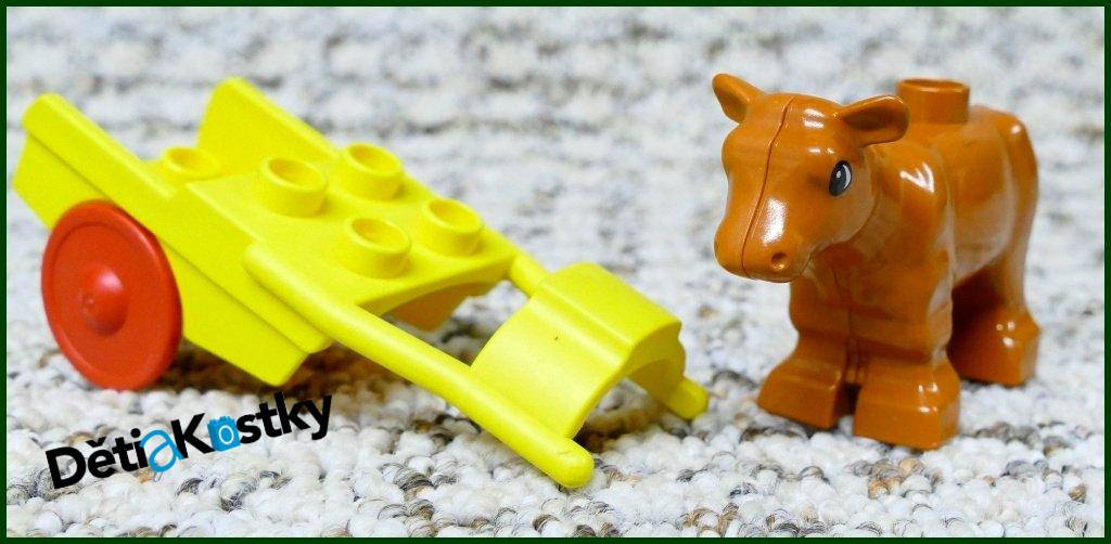 Lego® Duplo® Telátko Hnědé - Žlutý Vozík