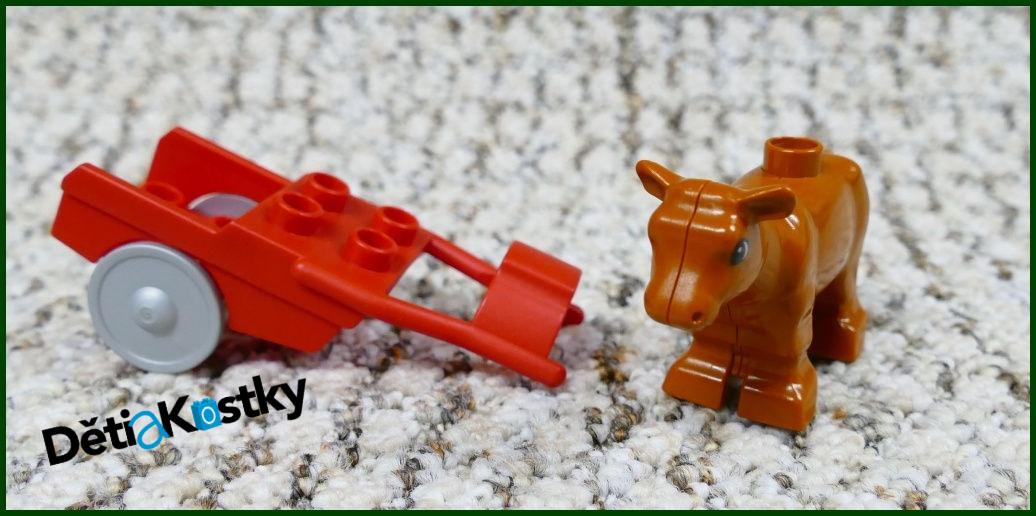 Lego® Duplo® Telátko Hnědé Starší - Červený Vozík