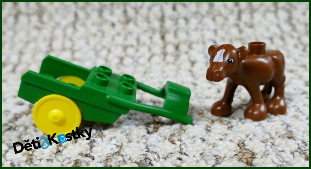Lego® Duplo® Telátko Hnědé Novější - Zelený Vozík
