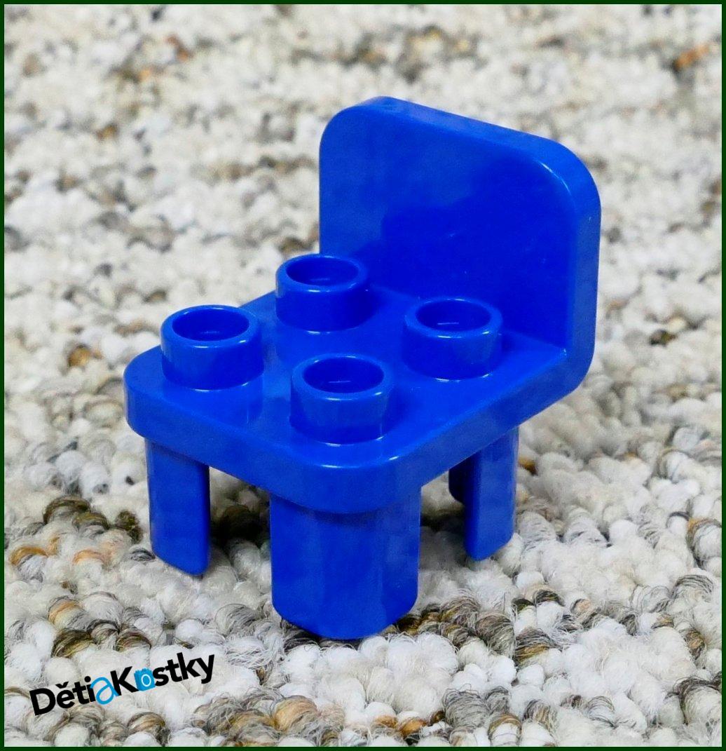 Lego® Duplo® Židlička Modrá (Zaoblené Opěradlo)