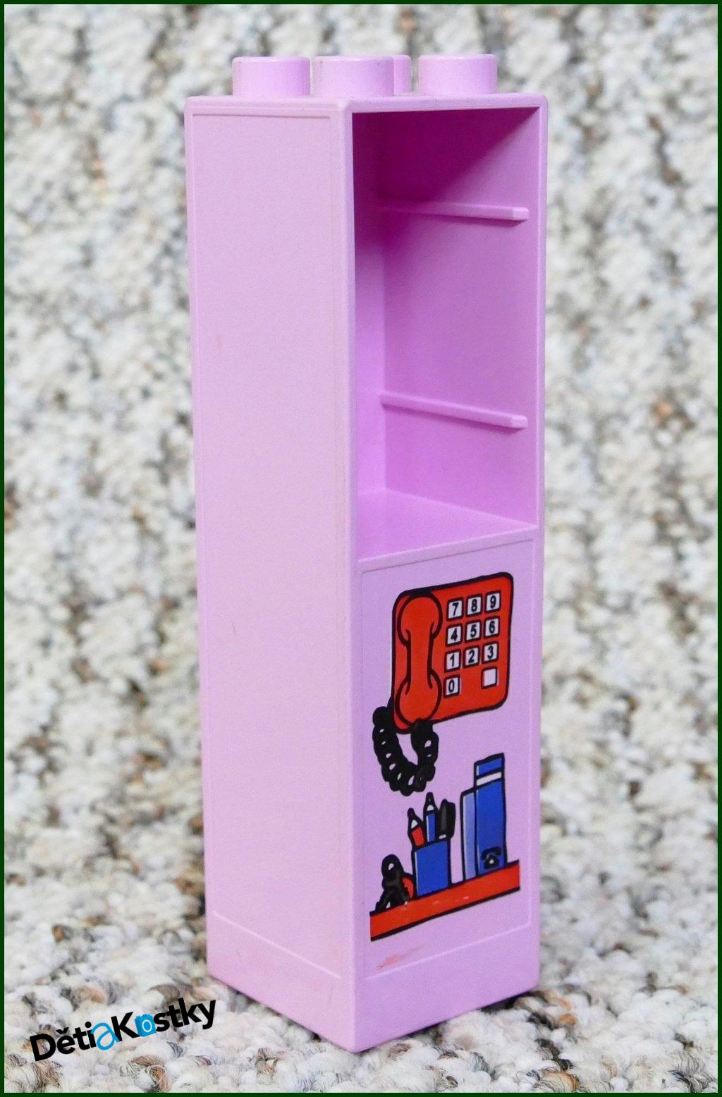 Lego® Duplo® Skříňka Vysoká Růžová - Obrázek Telefon