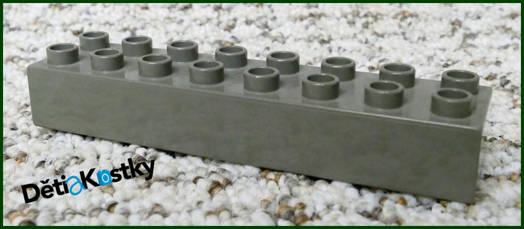 Lego® Duplo® Kostka 2x8 Šedo Hnědá