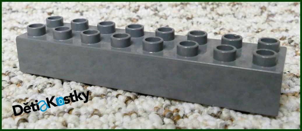 Lego® Duplo® Kostka 2x8 Tmavě Šedá