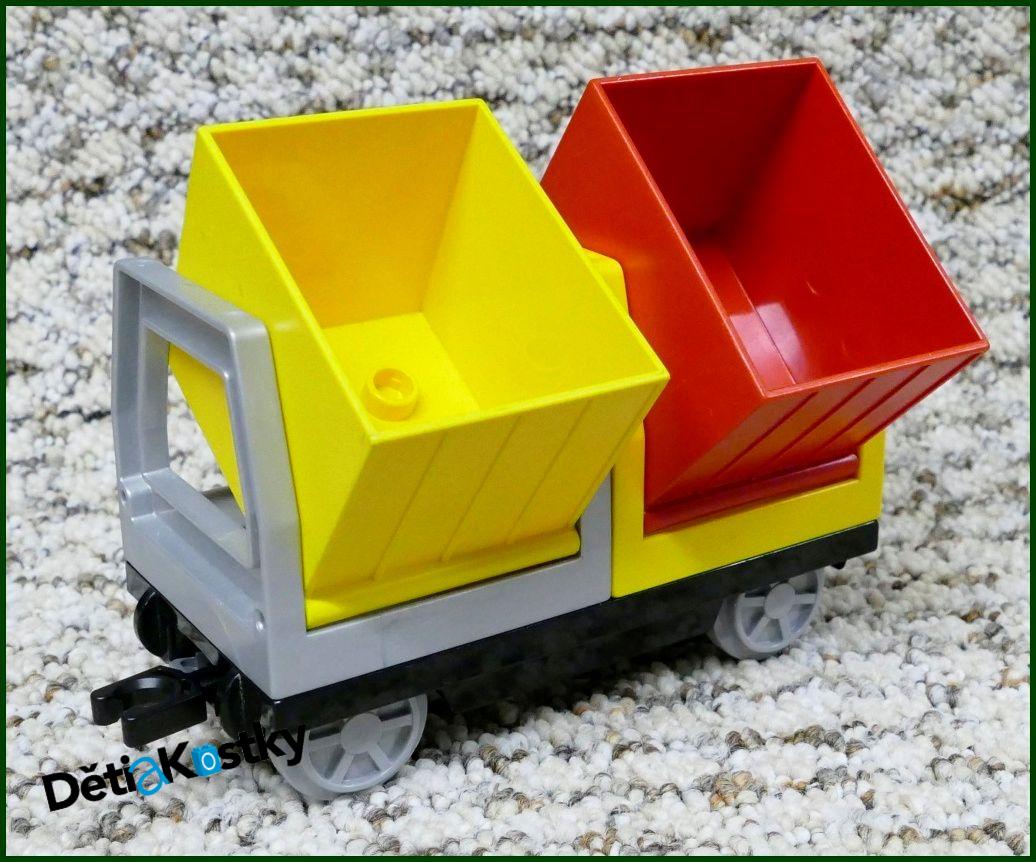Lego® Duplo® Vagon - Kontejnery Nákladní - Šedá/Žlutá/Červená