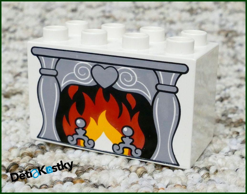 Lego® Duplo® Kostka 2x4x2 Bílá - Krb