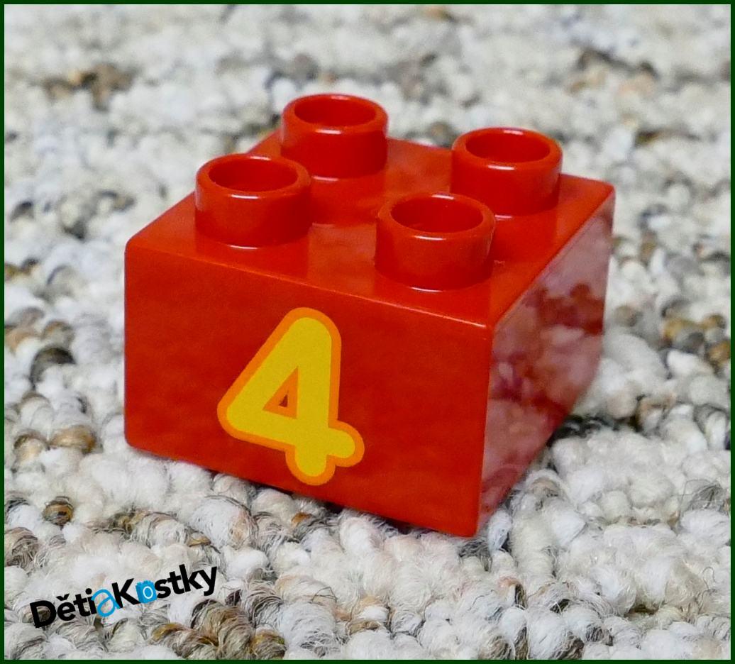 Lego® Duplo® Kostka 2x2 Červená - Žlutá Čtverka
