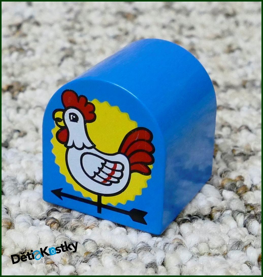 Lego® Duplo® 2x2 Zaoblená Modrá s Kohoutkem