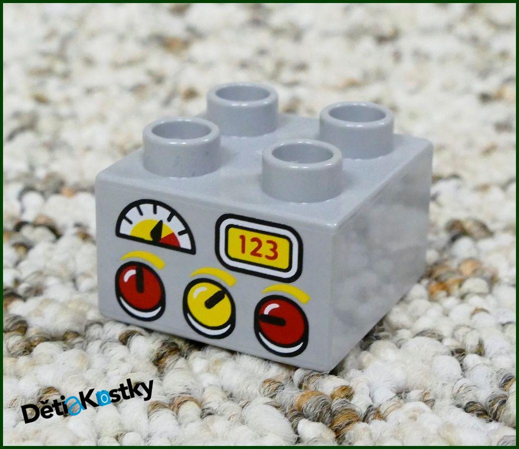 Lego® Duplo® Kostka 2x2 Šedá - Ovládací Panel