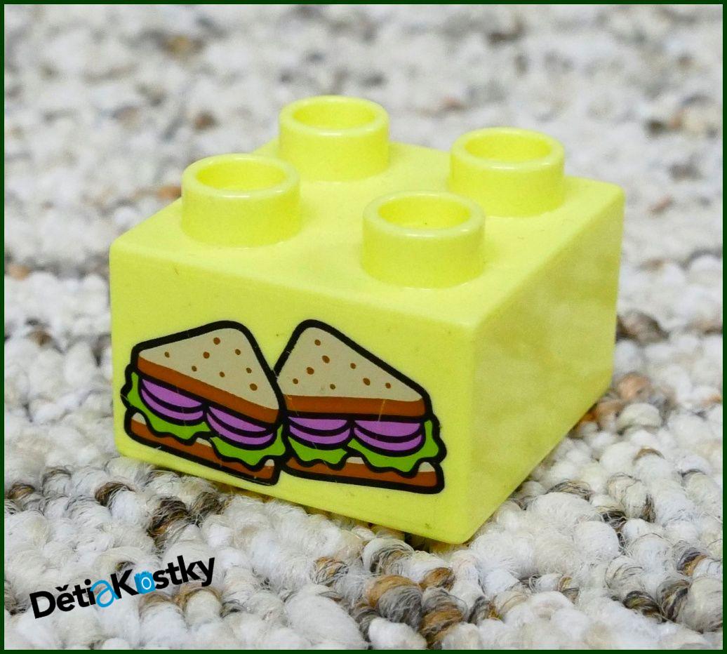 Lego® Duplo® Kostka 2x2 Světle Žlutá - Sendviče