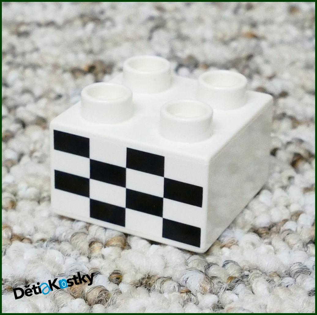 Lego® Duplo® Kostka 2x2 Bílá - Motiv Cíl