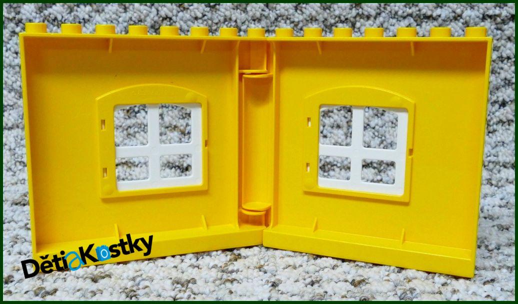 Lego® Duplo® Stěna Domu s Okny Oranžová
