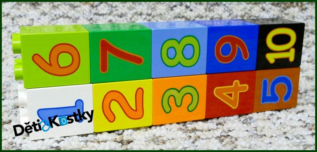 Lego® Duplo® Kostky 2x2x2 - Sada Čísel (Černá 10)