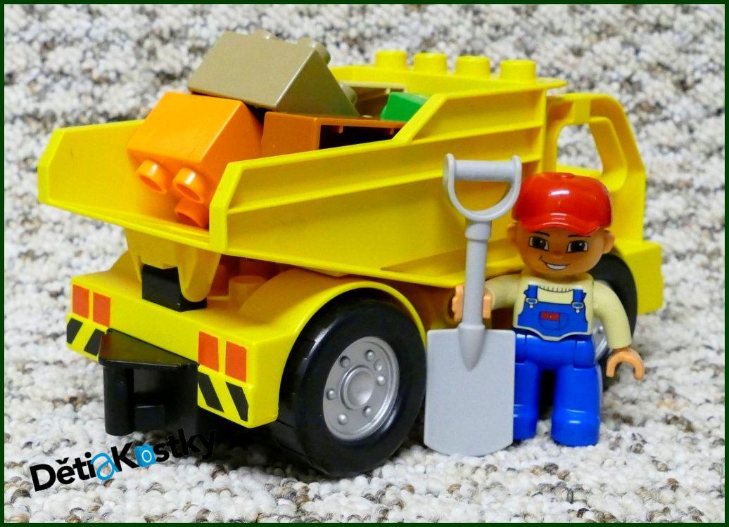 Lego® Duplo® Nákladní Auto Vyklápěcí s Figurkou, Lopatou a Kostkami