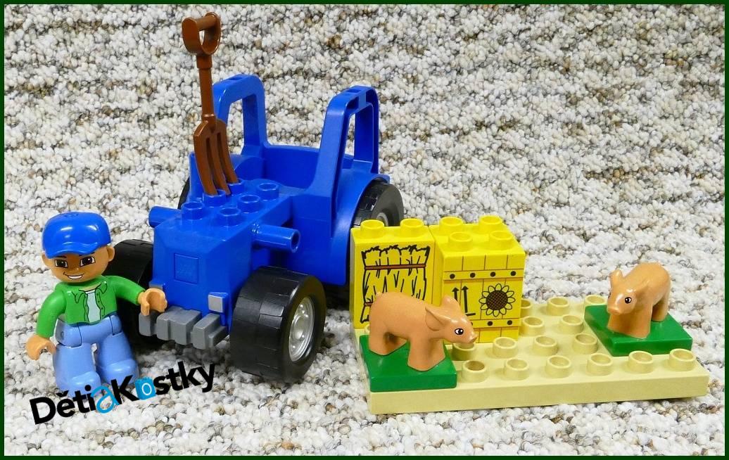 Lego® Duplo® Traktor s Figurkou, Deskou a Zvířátky