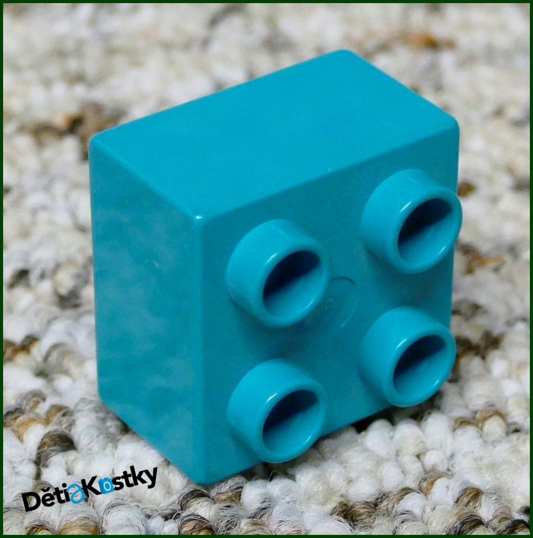 Lego® Duplo® Kostka 2x2 Středně Tyrkysová