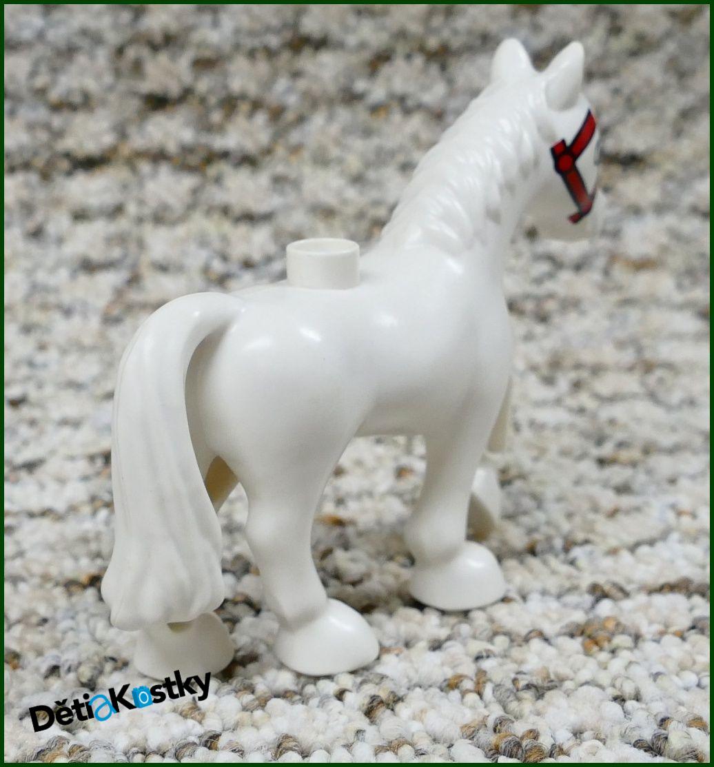 Lego® Duplo® Kůň Bílý - Rytíři - Potisk Pouze Uzda