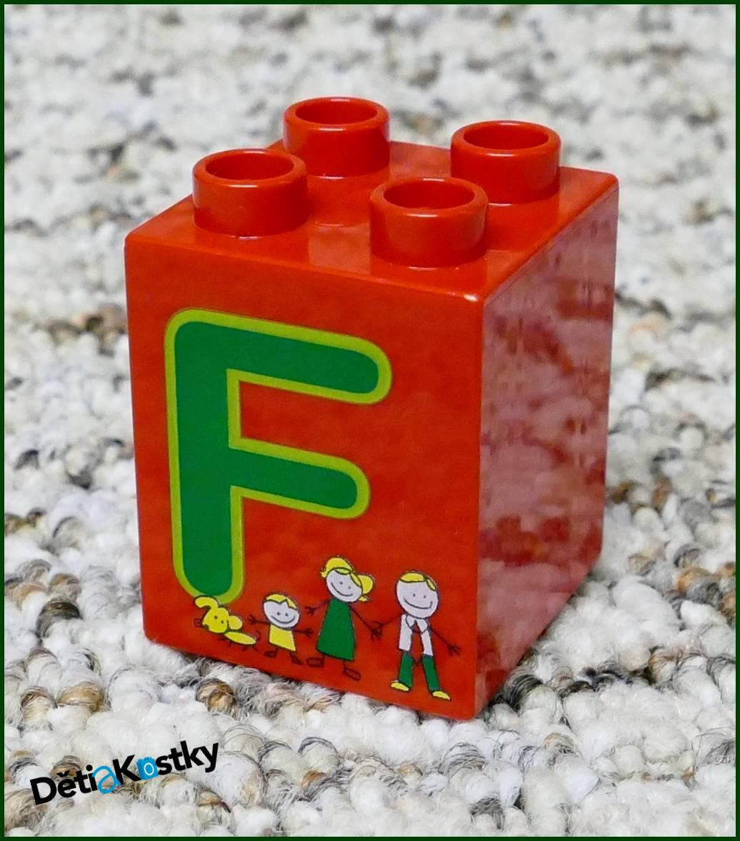 Lego® Duplo® Kostka 2x2x2 - Písmeno F