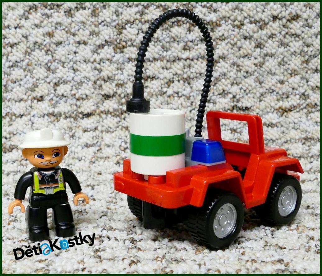 Lego® Duplo® Terénní Hasičský Jeep - Bílý Sud