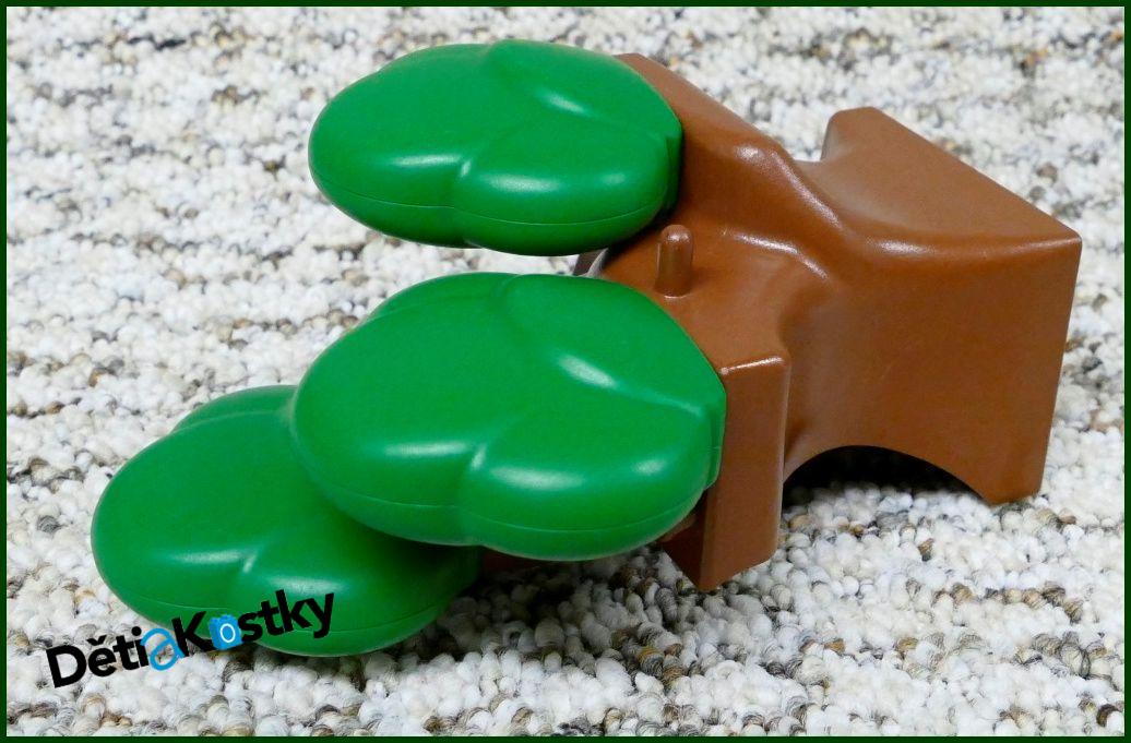 Lego® Duplo® Strom Hnědý - 3 Tmavě Zelené Korunky