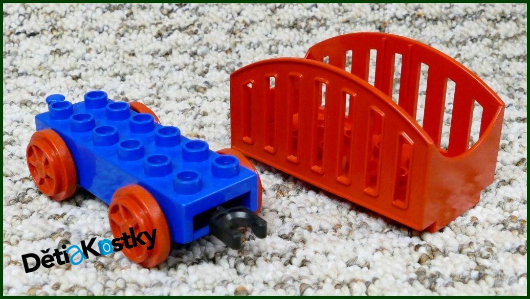 Lego® Duplo® Vagon Malý Modrý - Zakulacená Červená Korba