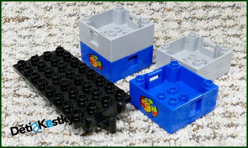 Lego® Duplo® Vagon Vysoký - Nízké Korby - Poštovní a Šedé