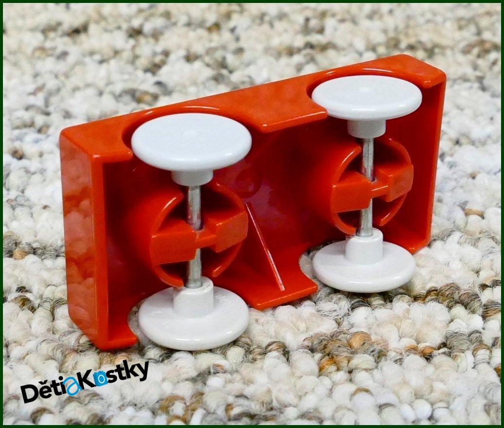 Lego® Duplo® Podvozek Malý 2x4 Červený - Bílá Kola