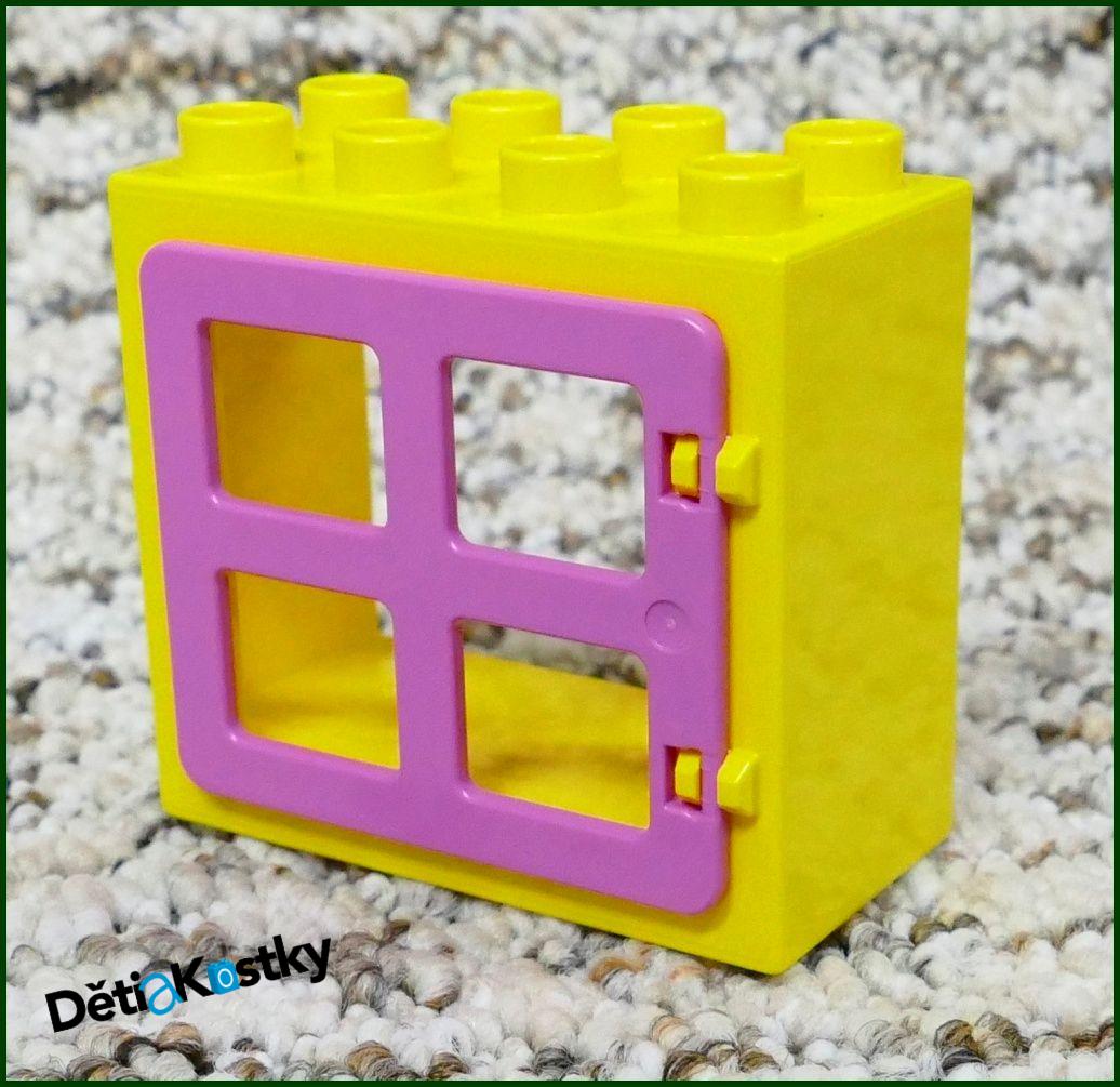 Lego® Duplo® Kostka s Oknem Žlutá - Růžové Okno