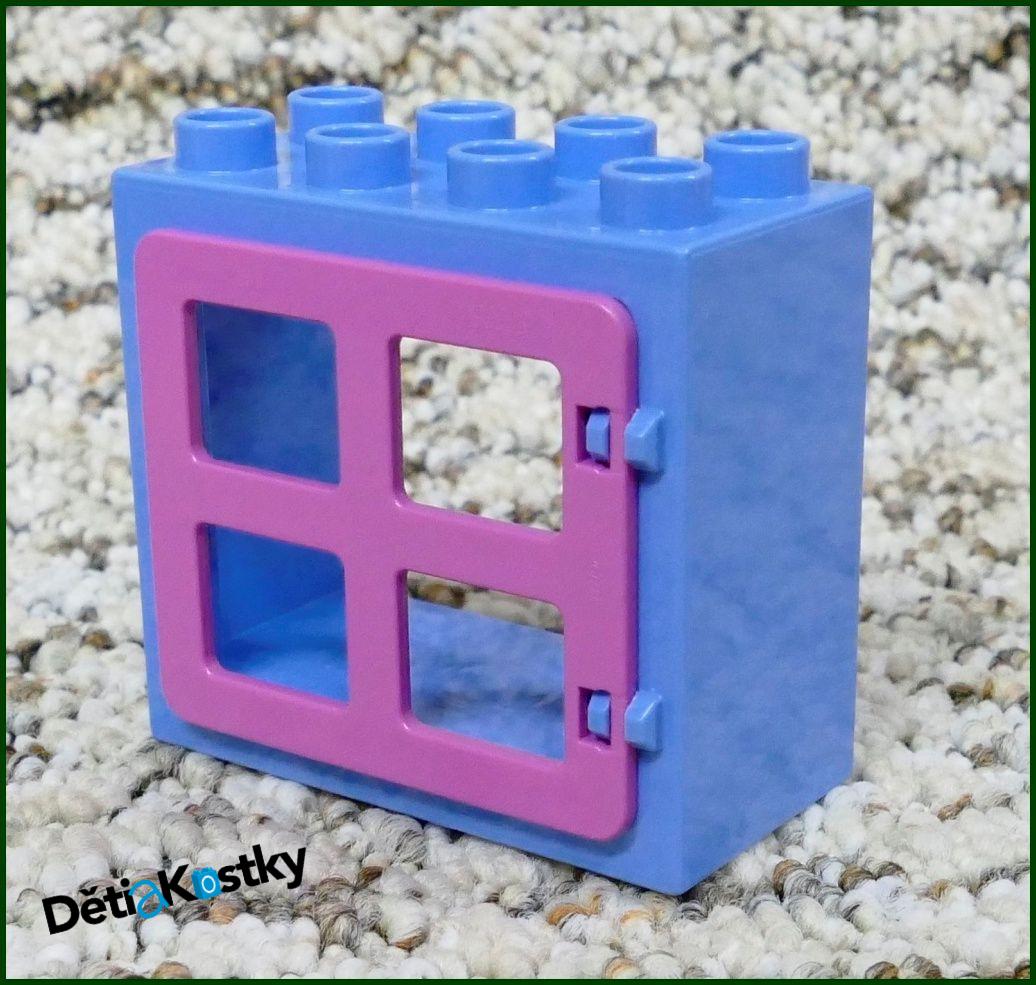 Lego® Duplo® Kostka s Oknem Světle Modrá - Růžové Okno