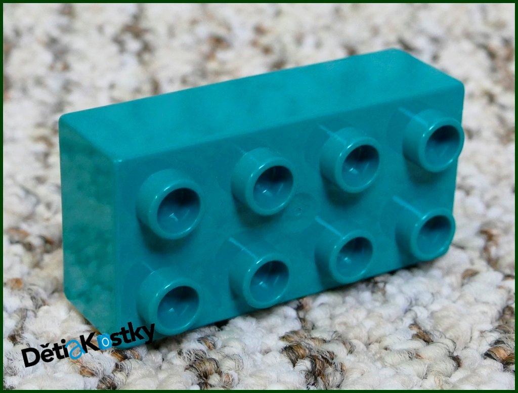 Lego® Duplo® Kostka 2x4 Tmavě Tyrkysová