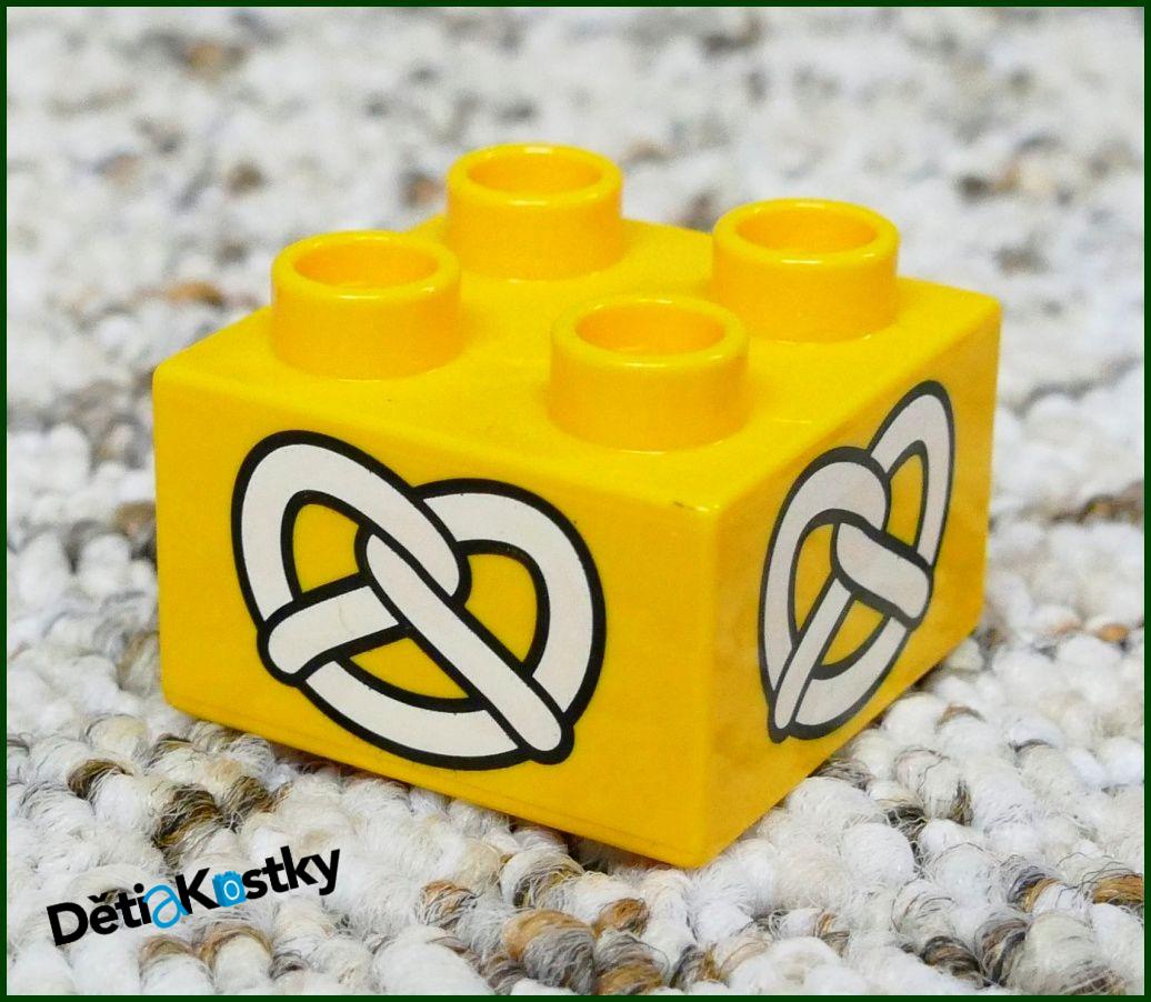 Lego® Duplo® Kostka 2x2 Světle Oranžová - Preclík x4