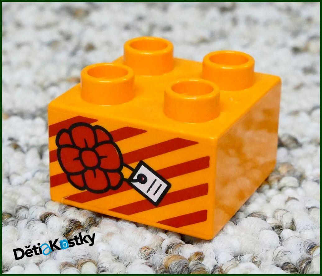 Lego® Duplo® Kostka 2x2 Oranžová - Balíček s Visačkou