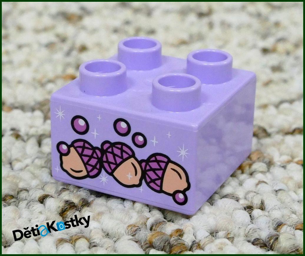 Lego® Duplo® Kostka 2x2 Světle Fialová - Žaludy