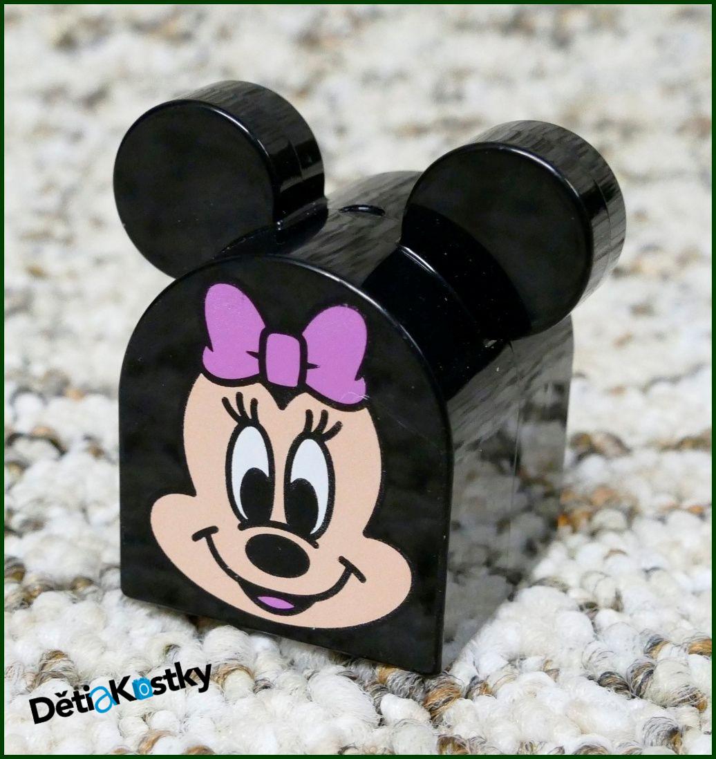 Lego® Duplo® Kostka 2x2 Zaoblená s Ušima - Obrázek Minnie