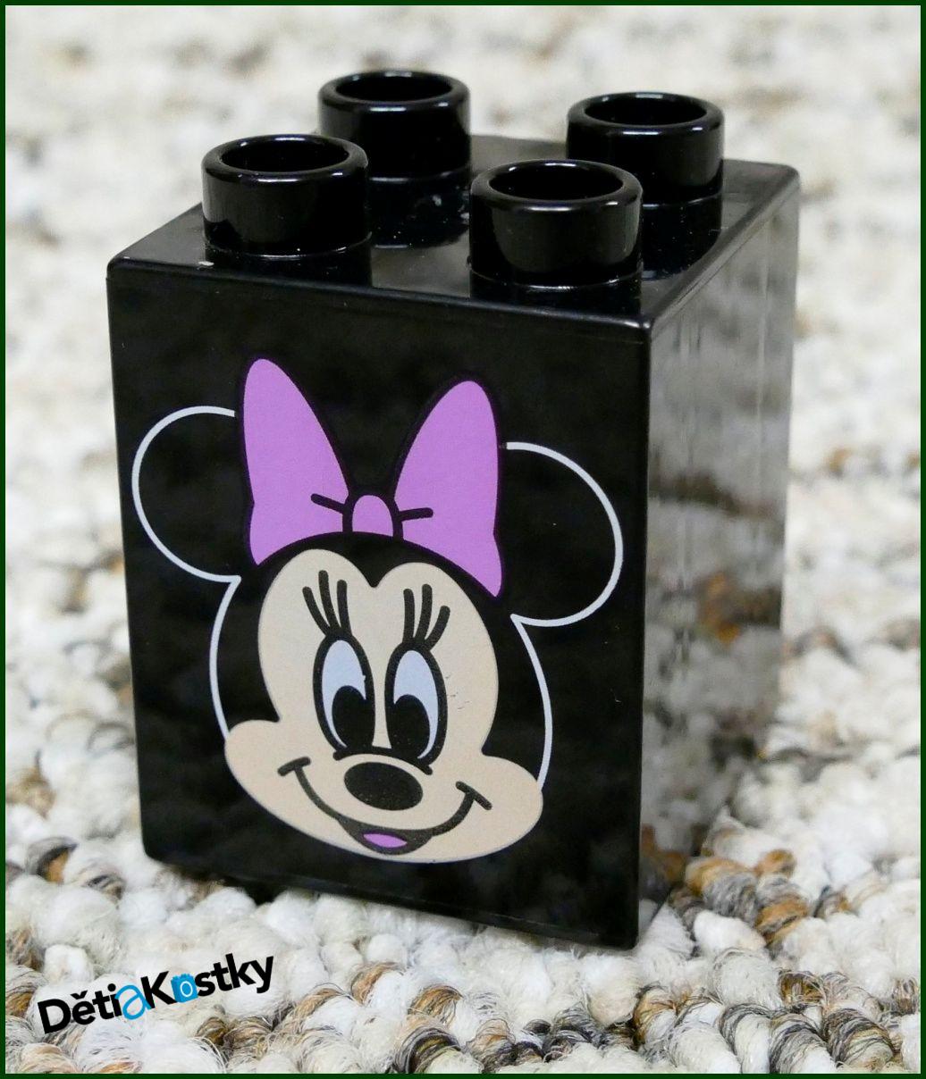Lego® Duplo® Kostka 2x2x2 Černá - Minnie