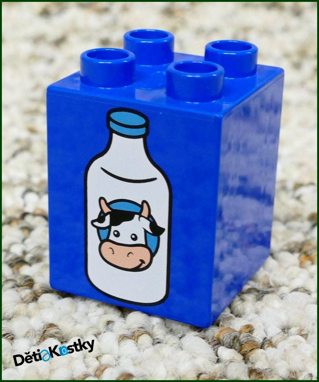 Lego® Duplo® Kostka 2x2x2 Modrá - Mléko