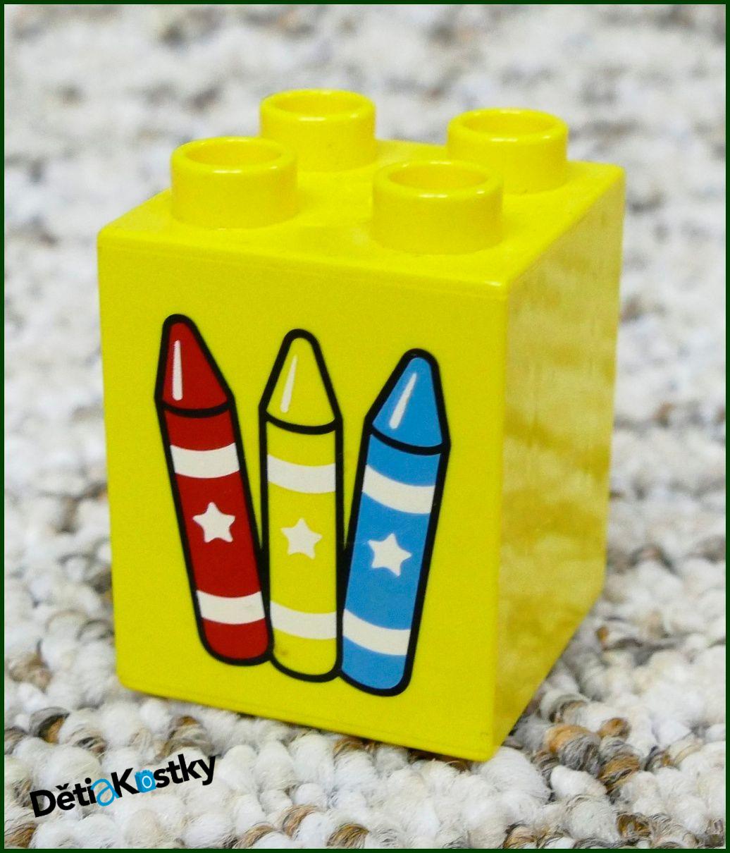 Lego® Duplo® Kostka 2x2x2 Žlutá - Pastelky