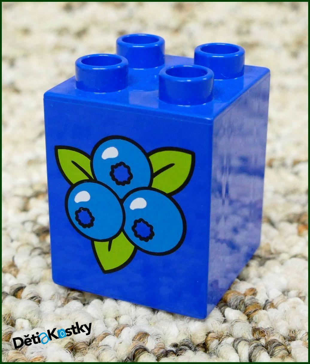 Lego® Duplo® Kostka 2x2x2 Modrá - Borůvky
