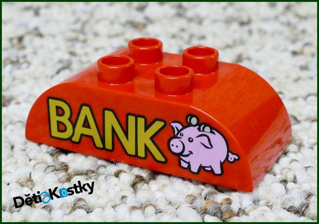 Lego® Duplo® Kostka 2x4 Zaoblená Červená - Bank