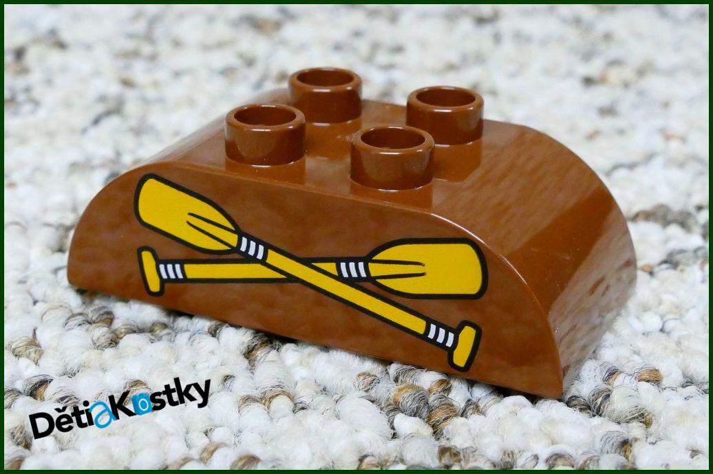 Lego® Duplo® Kostka 2x4 Zaoblená Hnědá - Pádla