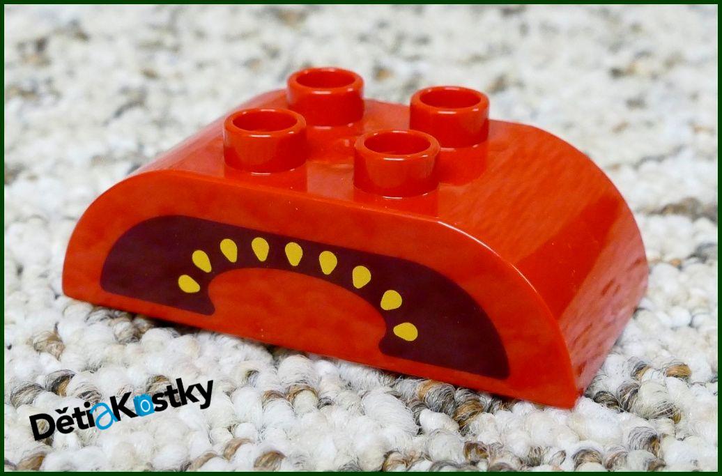 Lego® Duplo® Kostka 2x4 Zaoblená Červená s Tečkami - Meloun