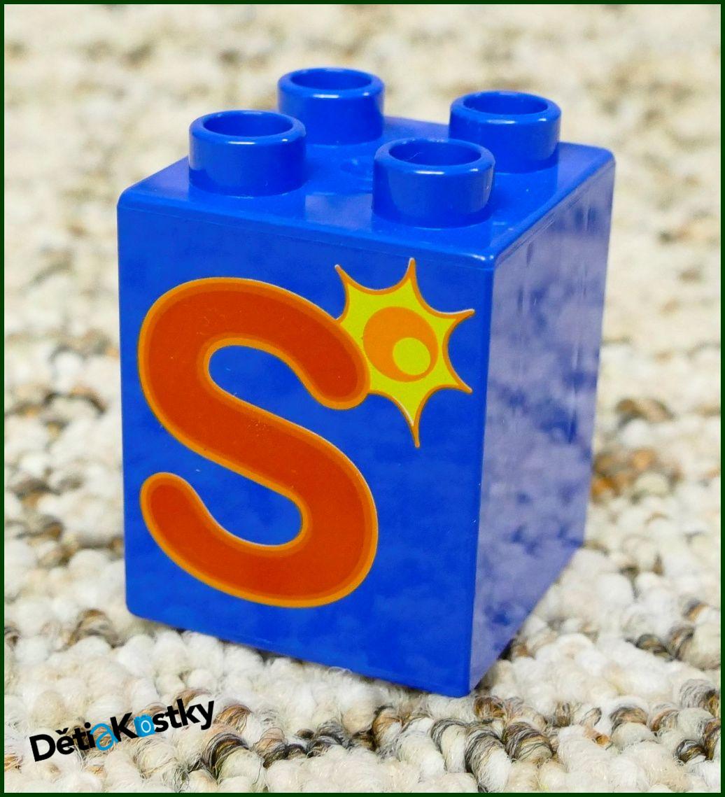 Lego® Duplo® Kostka 2x2x2 - Písmeno S (Sun)