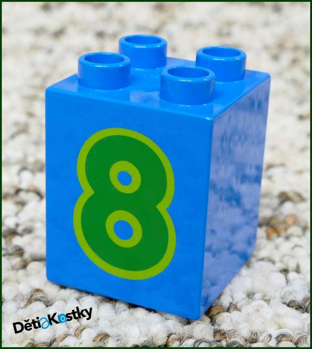 Lego® Duplo® Kostka 2x2x2 Tmavě Tyrkysová - Zelená Osmička