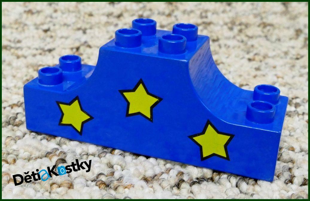 Lego® Duplo® Klenutá Kostka 2x6 Modrá - Hvězdičky