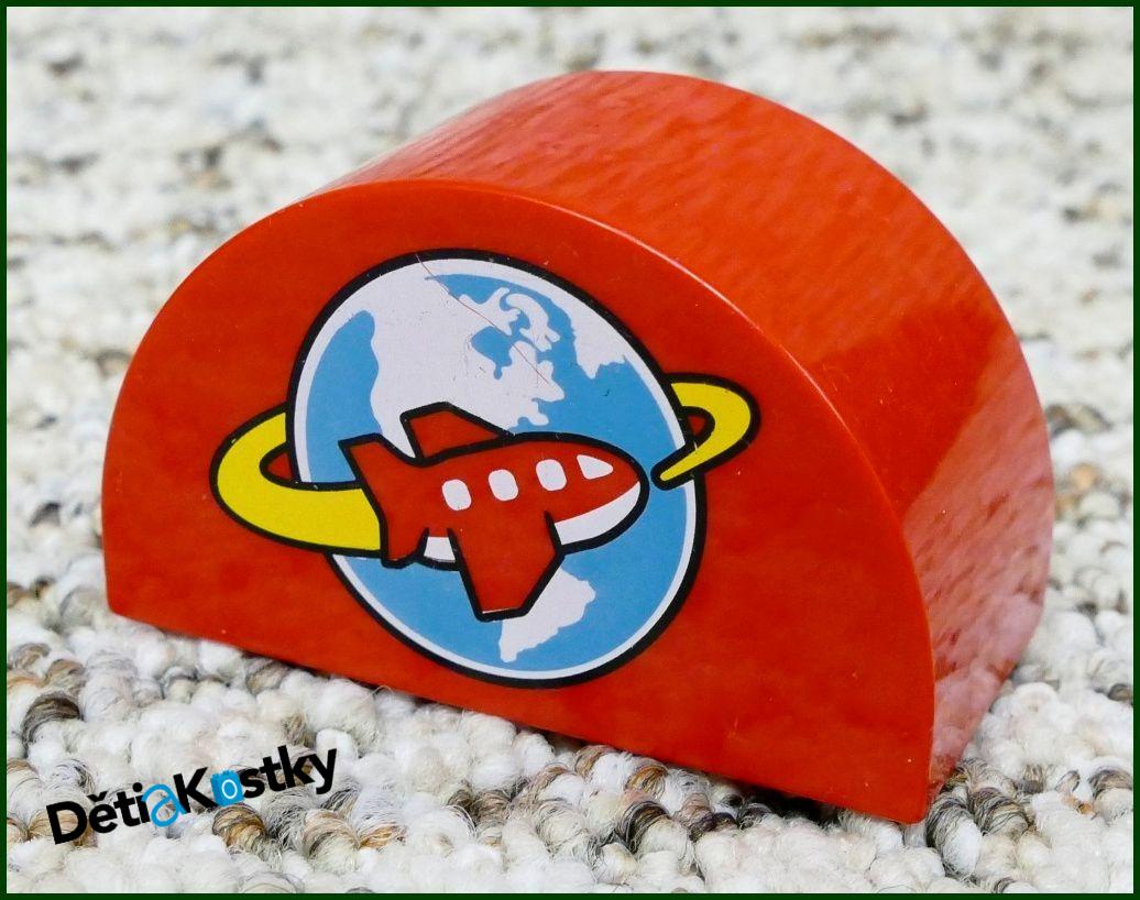Lego® Duplo® Kostka 2x4 Zaoblená Červená - Letiště