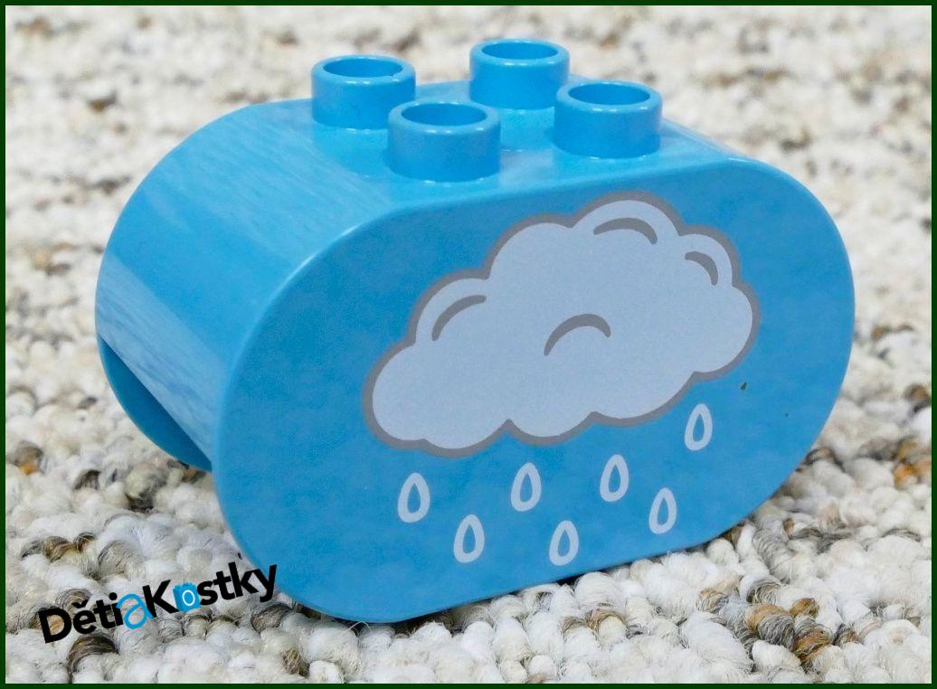 Lego® Duplo® Kostka 2x4 Zaoblená Tyrkysová - Sluníčko s Mrakem