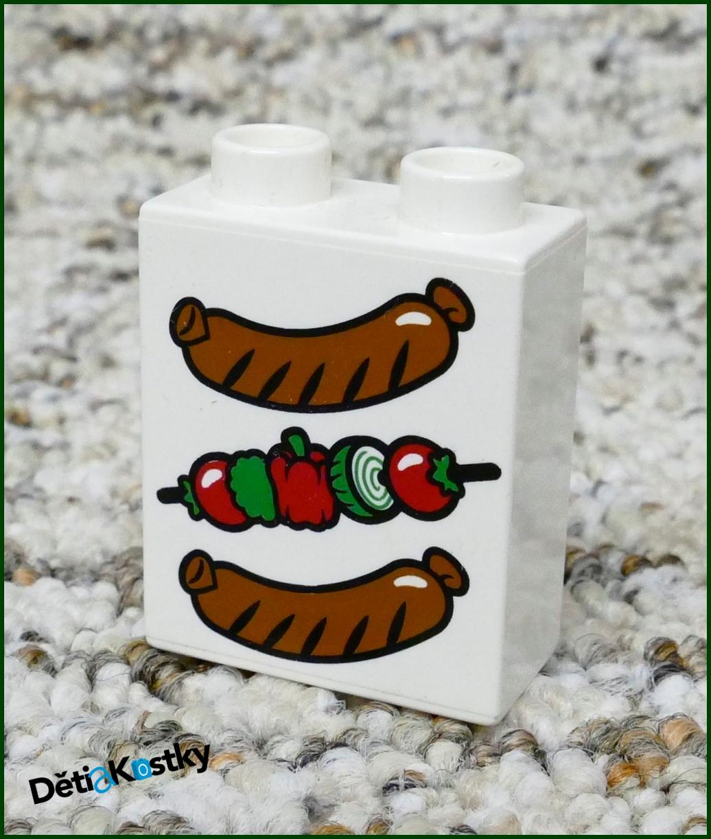Lego® Duplo® Kostka 1x2x2 Bílá - Klobásy a Špíz