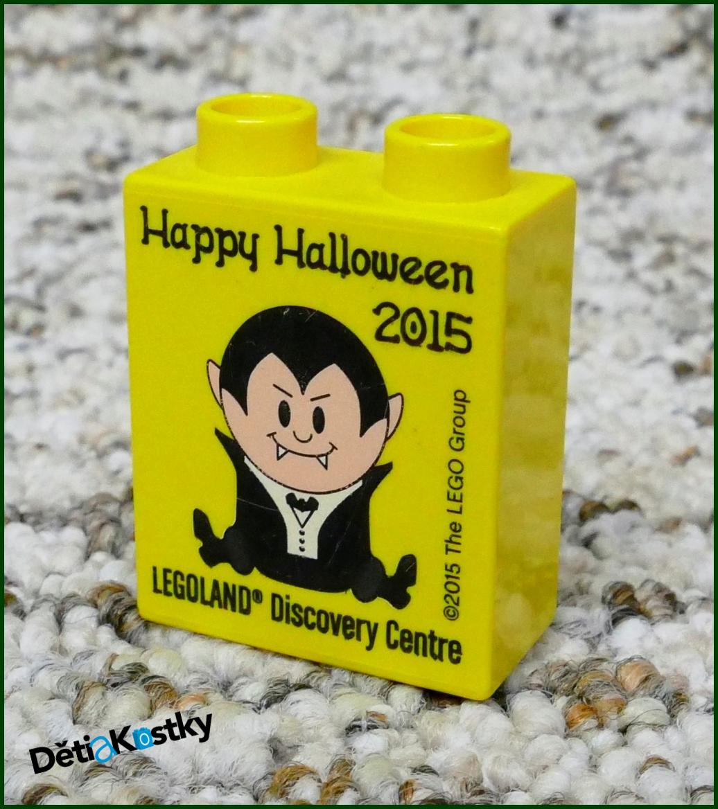 Lego® Duplo® Kostka 1x2x2 Žlutá - Halloween 2015 Upír